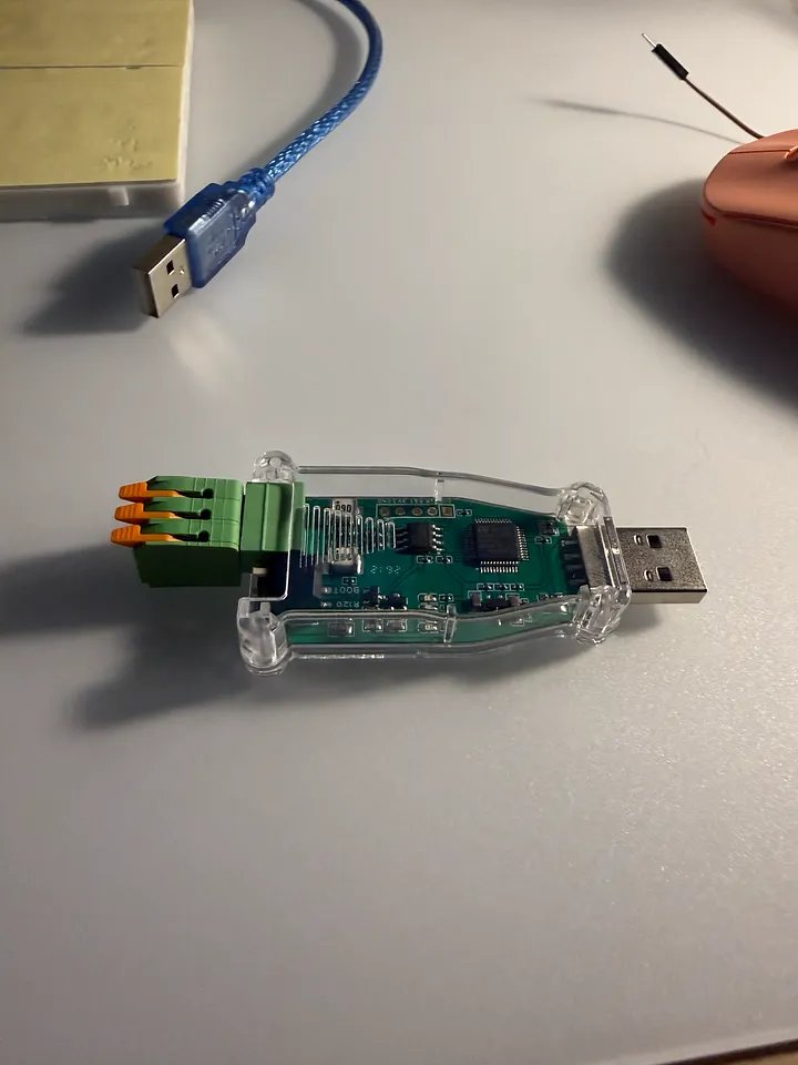 USB to CAN interface used to monitor the bus